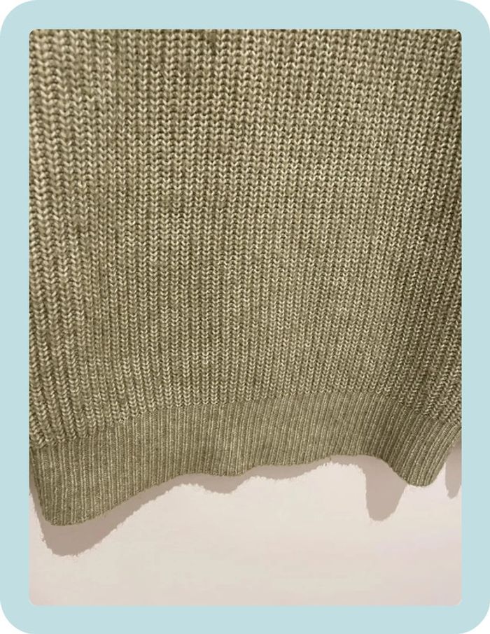 Pull vert pastel en maille - photo numéro 5
