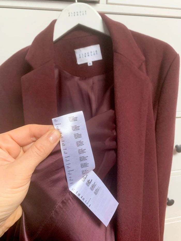 Très beau manteau Claudie Pierlot Paris | en laine & cachemire | taille 40 - photo numéro 6