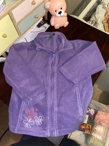 Veste polaire fille à col