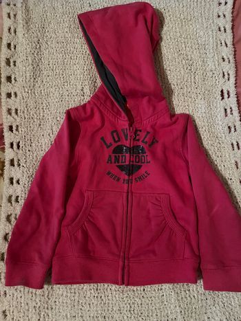 Veste-sweat rose 5 ans