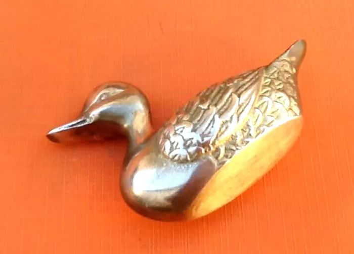 Canard en laiton Avec détail du plumage - photo numéro 6