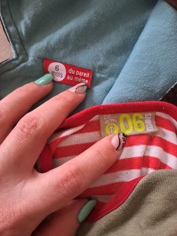 Ensemble salopette et bodie dpam 6 mois - photo numéro 5