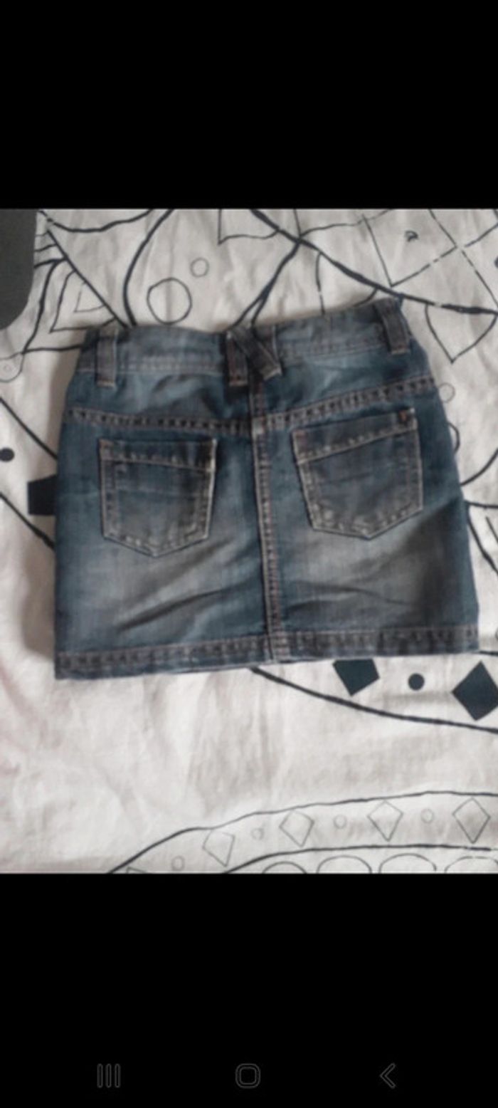 Mini jupe en jean 5 ans tao - photo numéro 2