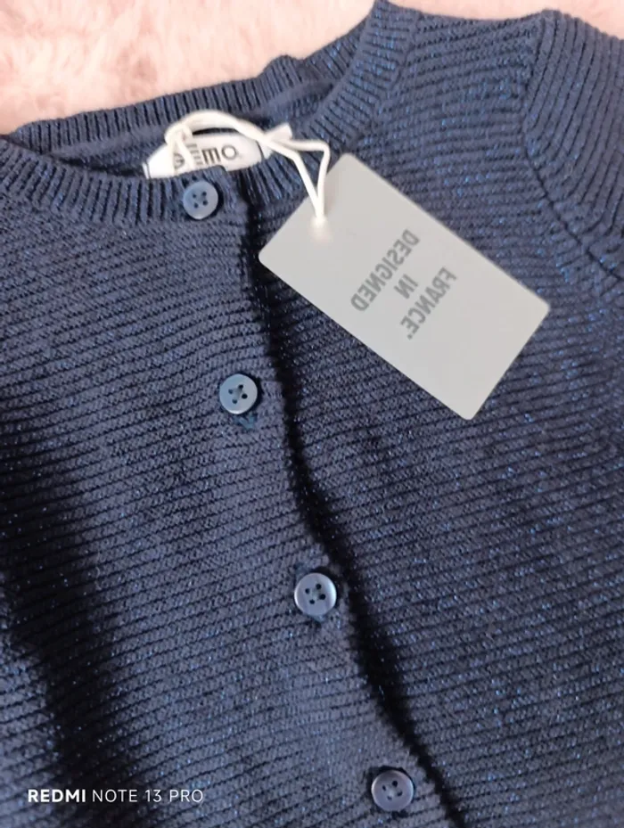 Gilet marine paillettes - photo numéro 2