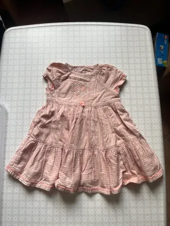 Robe bohème rose 12 mois