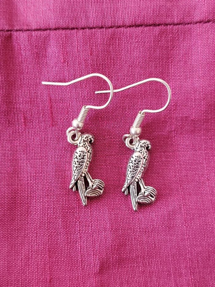 Boucles d'oreilles perroquet