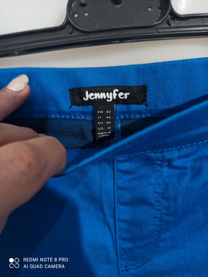 Pantalon slim bleu roi ( jennyfer) - photo numéro 3