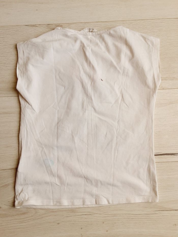 Vêtement fille tee-shirt manches courtes motifs chatons H&M 10 ans - photo numéro 3