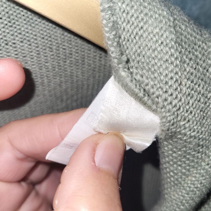 Cardigan  / Gilet en Laine Vintage Broderie Vert Clair 🧥 Royal Manor - Made in France - Taille L - photo numéro 8