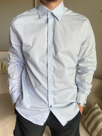 Chemise à rayures Tommy Hilfiger - taille L - bleu 👔