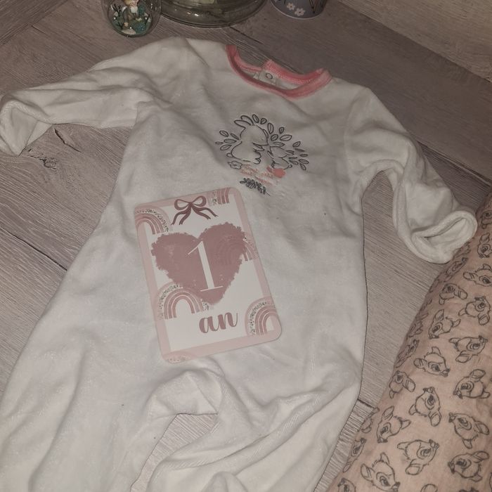 Pyjama velours bébé fille 12 mois Mots d'enfants