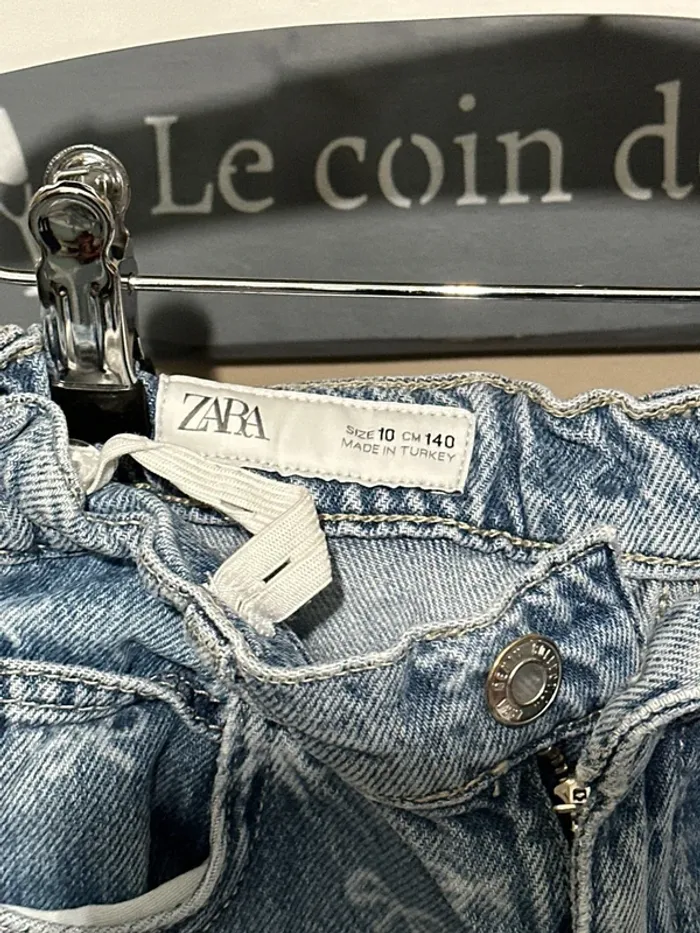Jeans Fille 10 ans Zara tour de taille réglable - photo numéro 3