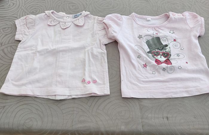Lot de Tee-shirt 6 mois pressions dos