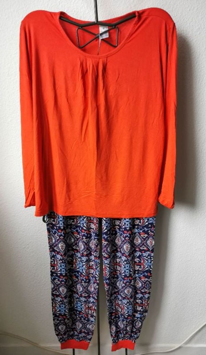 Pyjama orange/bleu WASCHEPUR
