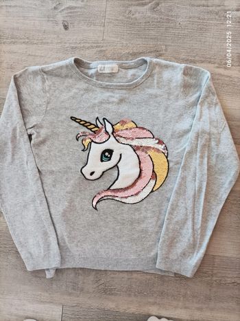 Pull licorne 10 ans