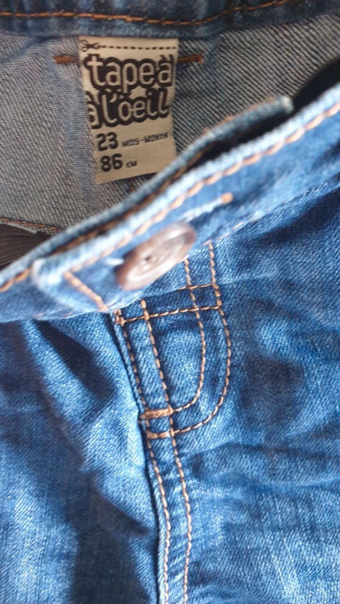 Short en jean bébé garçon, taille 23 mois, Tape-à-l'oeil - photo numéro 2