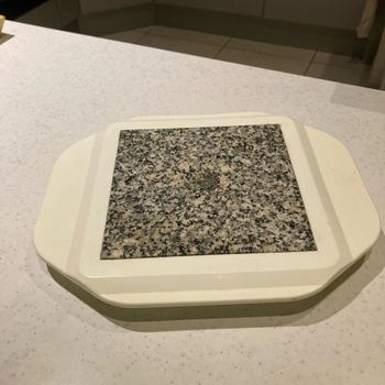 Sous plat avec plaque de marbre