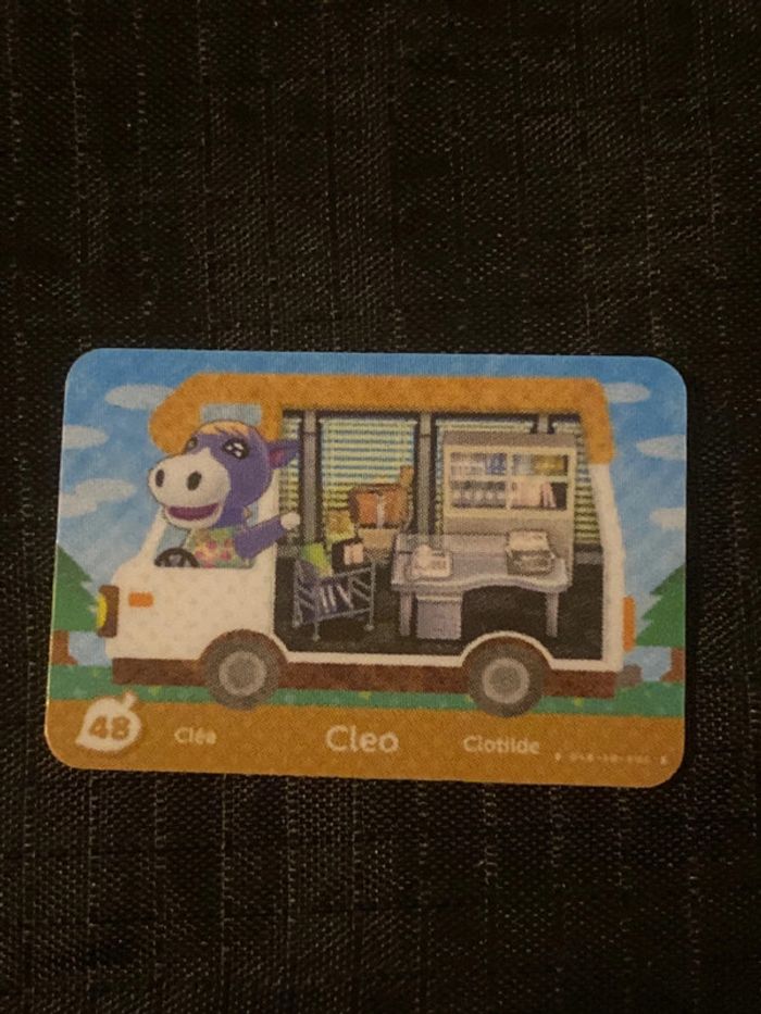 mini carte amiibo animal crossing Cleo