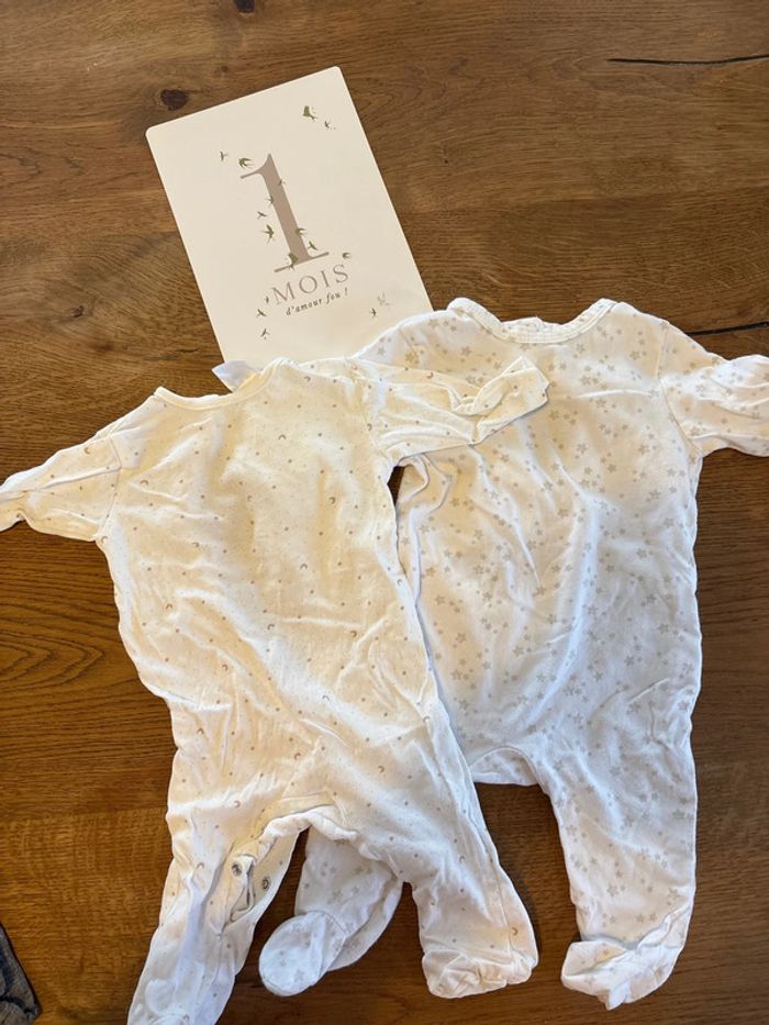 Lot 2 pyjamas Zara 0-1 mois