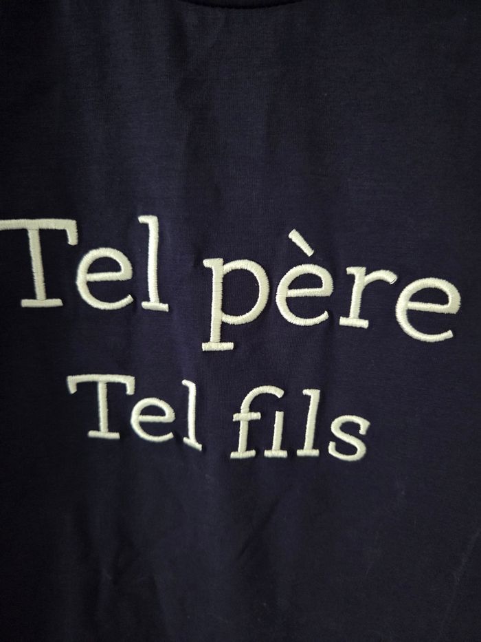 Tee-shirt Tel père tel fils taille 6 ans - photo numéro 2