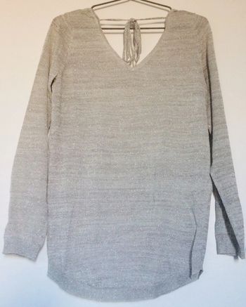 Pull fin gris argenté Camaïeu