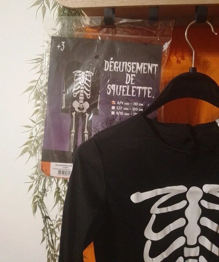 déguisement combinaison squelette 3-4ans - neuf ( 2 de disponibles) - photo numéro 3