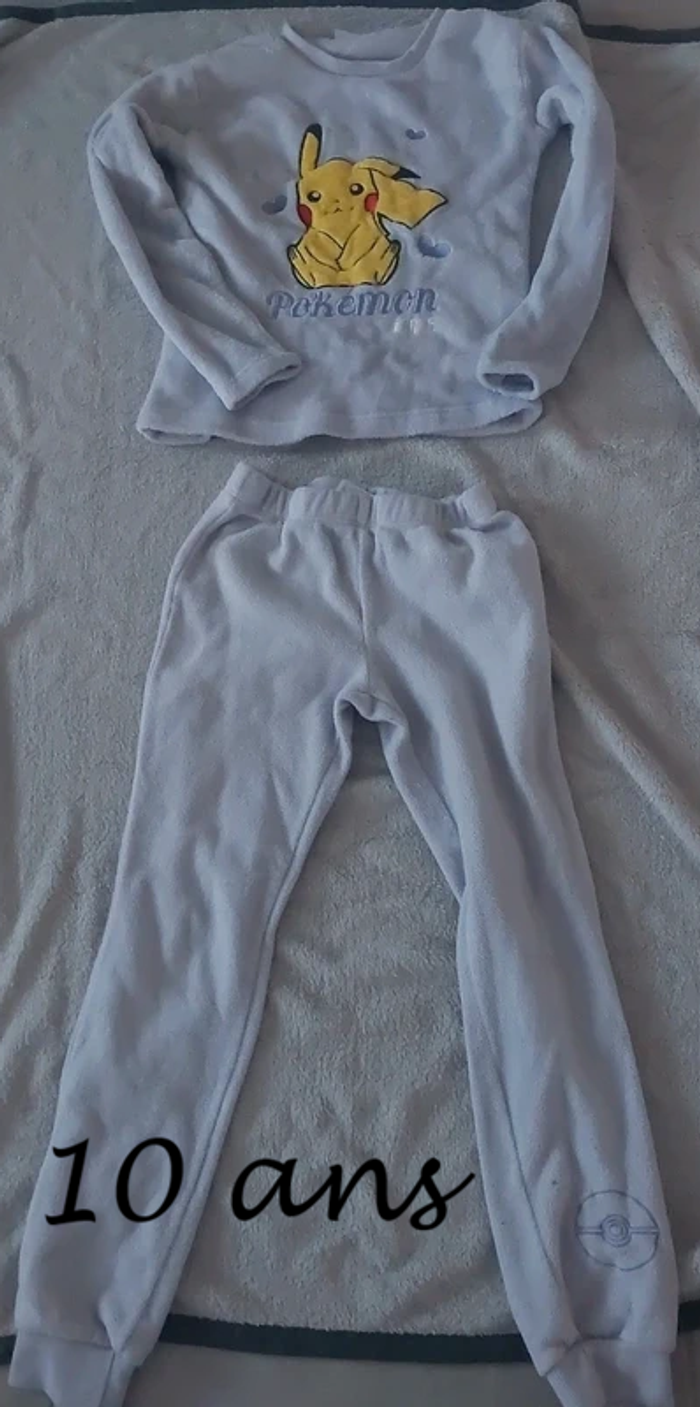 pyjamas polaire pokemon lilas 10 ans fille