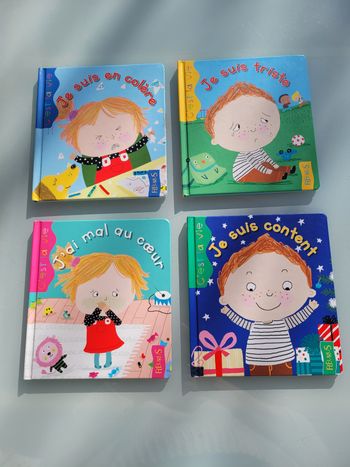 Edition Fleurus, collection c'est la vie : je suis content, j'ai mal au coeur, je suis triste eten colère