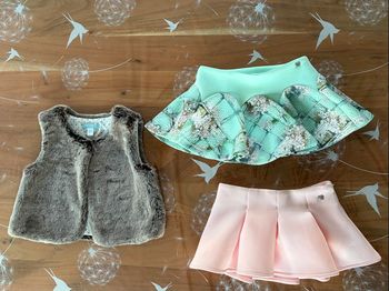 Lot 3 pièces jupes gilet 3 ans Obaibi Fun & fun