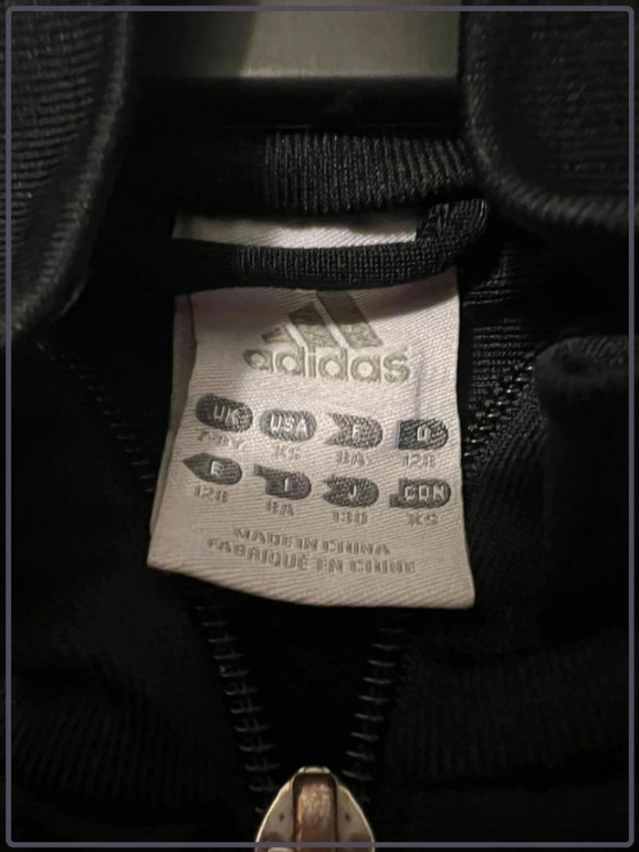 Veste adidas taille 8 ans noir rouge blanc - photo numéro 4