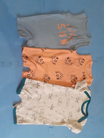 Lot de 3 barboteuses 3mois