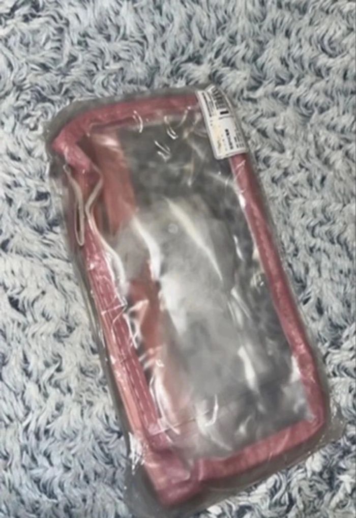 [NEUVE] Leadrop Trousse à crayons double couche transparente étanche rose - photo numéro 5
