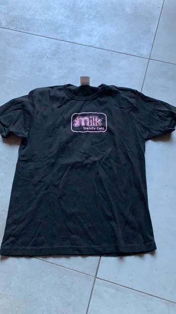 T shirt manche courte noir message taille L