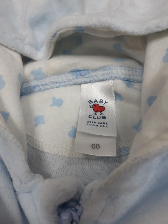 Gilet zippé à capuche Baby Club 68 cm - photo numéro 6