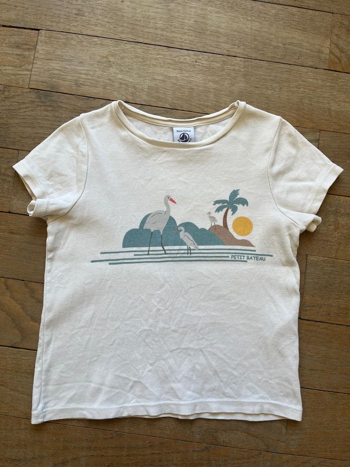 Tee-shirt écru Petit Bateau 5 ans