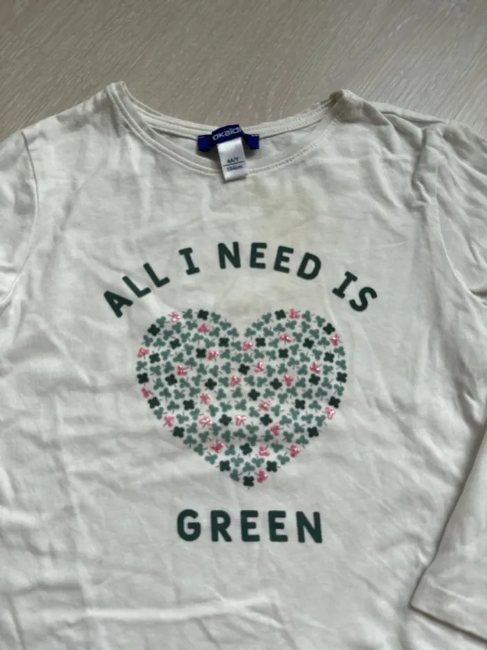T-shirt all i need is Green - photo numéro 2