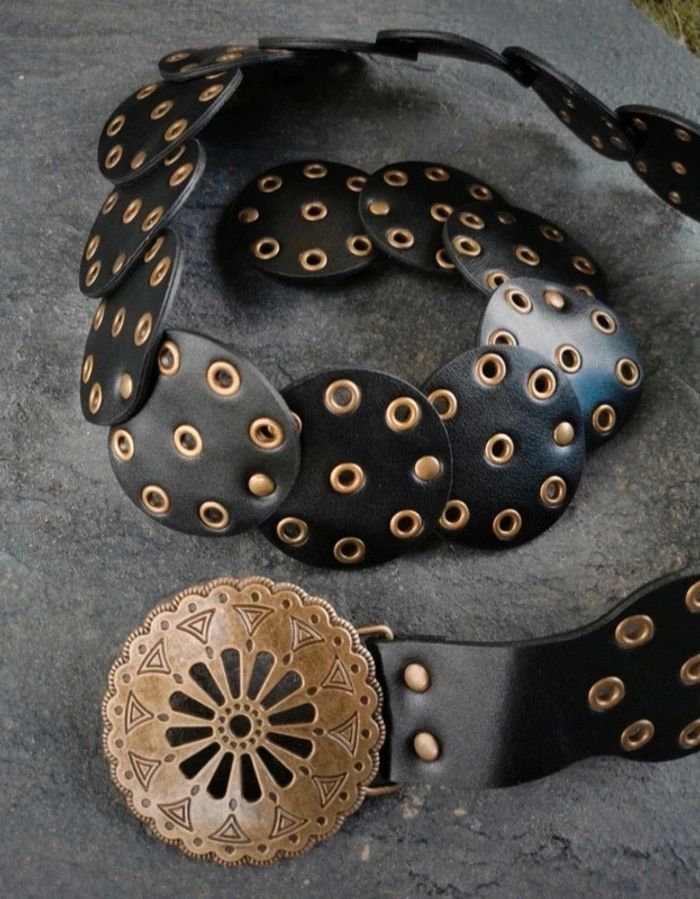 A46 ceinture bohème rétro ronde noire ajustable - photo numéro 2