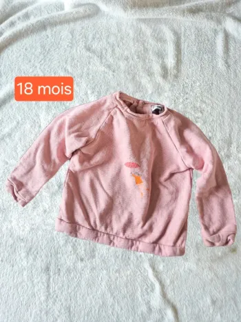 Pull 18 mois rose
