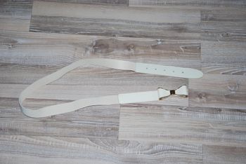 ceinture noeud femme beige L décoration cérémonie camaïeu