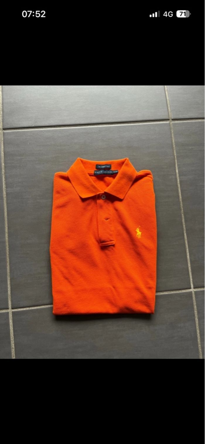 Polo Ralph Lauren Femme XS Orange Jaune Neuf
