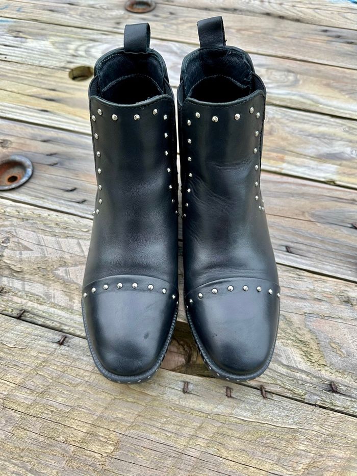 Bottines cuir noir taille 38 - photo numéro 3