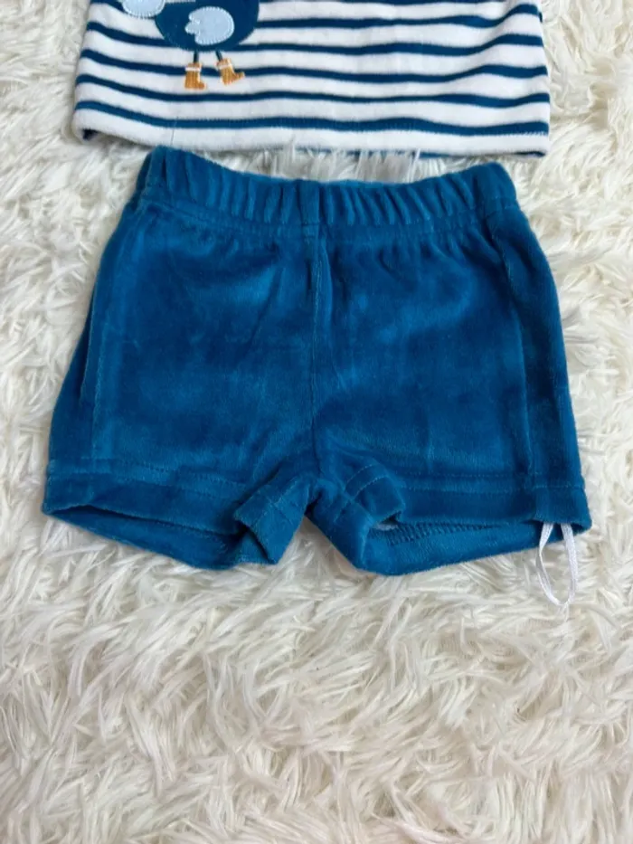 Ensemble short t-shirt éponge ma boutique plus taille 3 mois - photo numéro 2