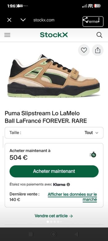 Basket puma slipstream illimité taille 42.5
