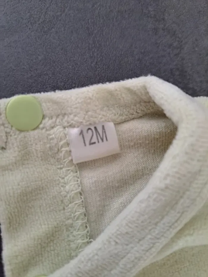 pyjama vert chouette 12 mois vert pale - photo numéro 2