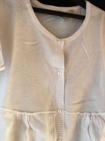 Gilet blanc. Okaidi. 12 ans