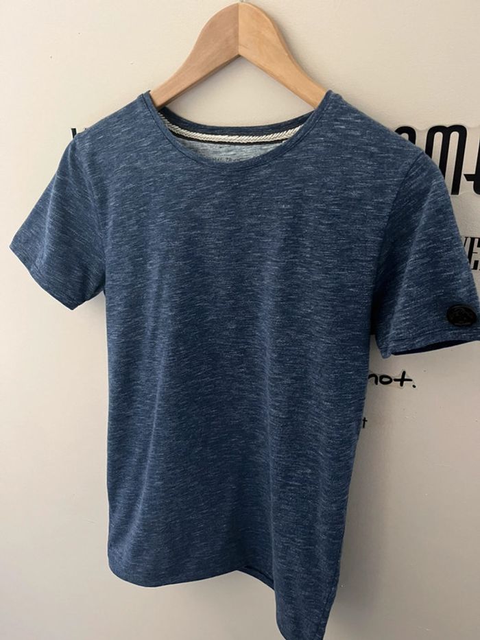 T-shirt bleu navy col rond manches courtes polycoton Esprit - photo numéro 2