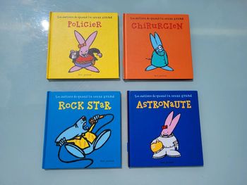 4 livres 📚 Les Métiers de quand tu seras grand : policier, chirurgien, astronaute, rock star