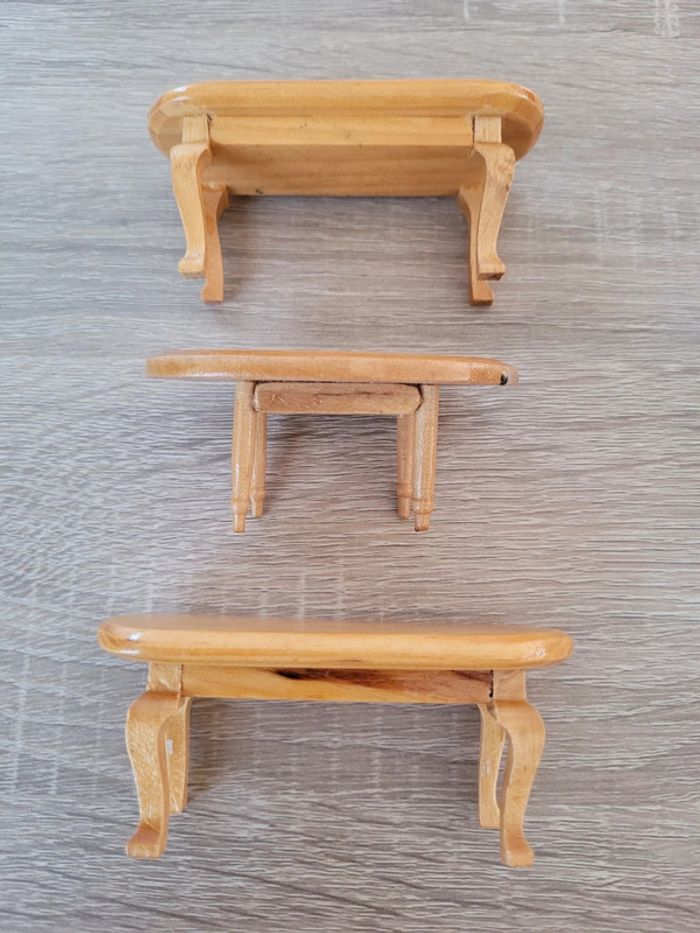 Lot de 3 tables en bois - photo numéro 2
