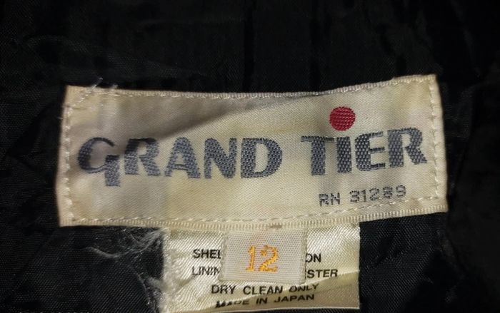 Veste femme noire vintage Grand Tier en coton, taille M, excellent état - photo numéro 8