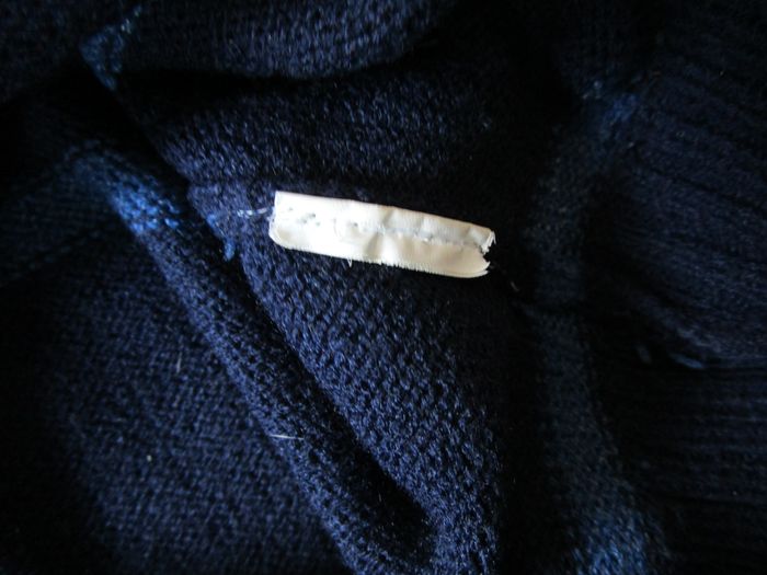 Pull homme sweat col V Taille XL Bleu Marine à rayures (T102) - photo numéro 6